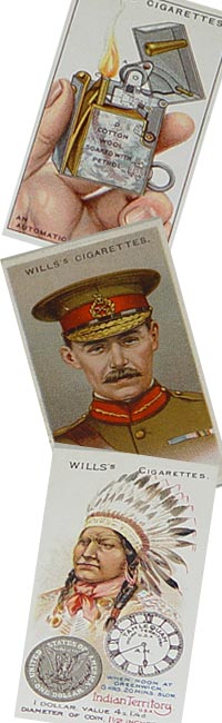 Montage of Wills Cigarette Cards